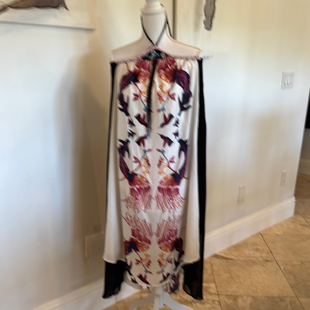 Free people ~Elegant halter w strap  Floral Dress